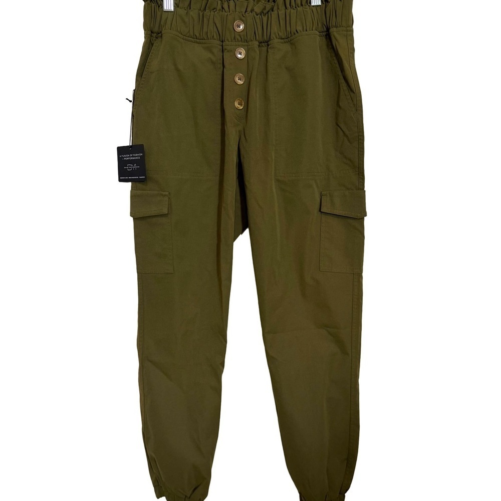 Define Your Inspiration Women’s Olive Cargo Jogger Pants-Small - Picture 3 of 4